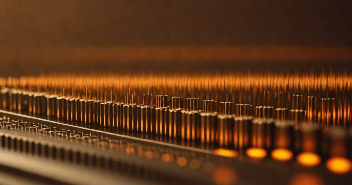 Green audio waveforms on dark background resembling an oscilloscope display