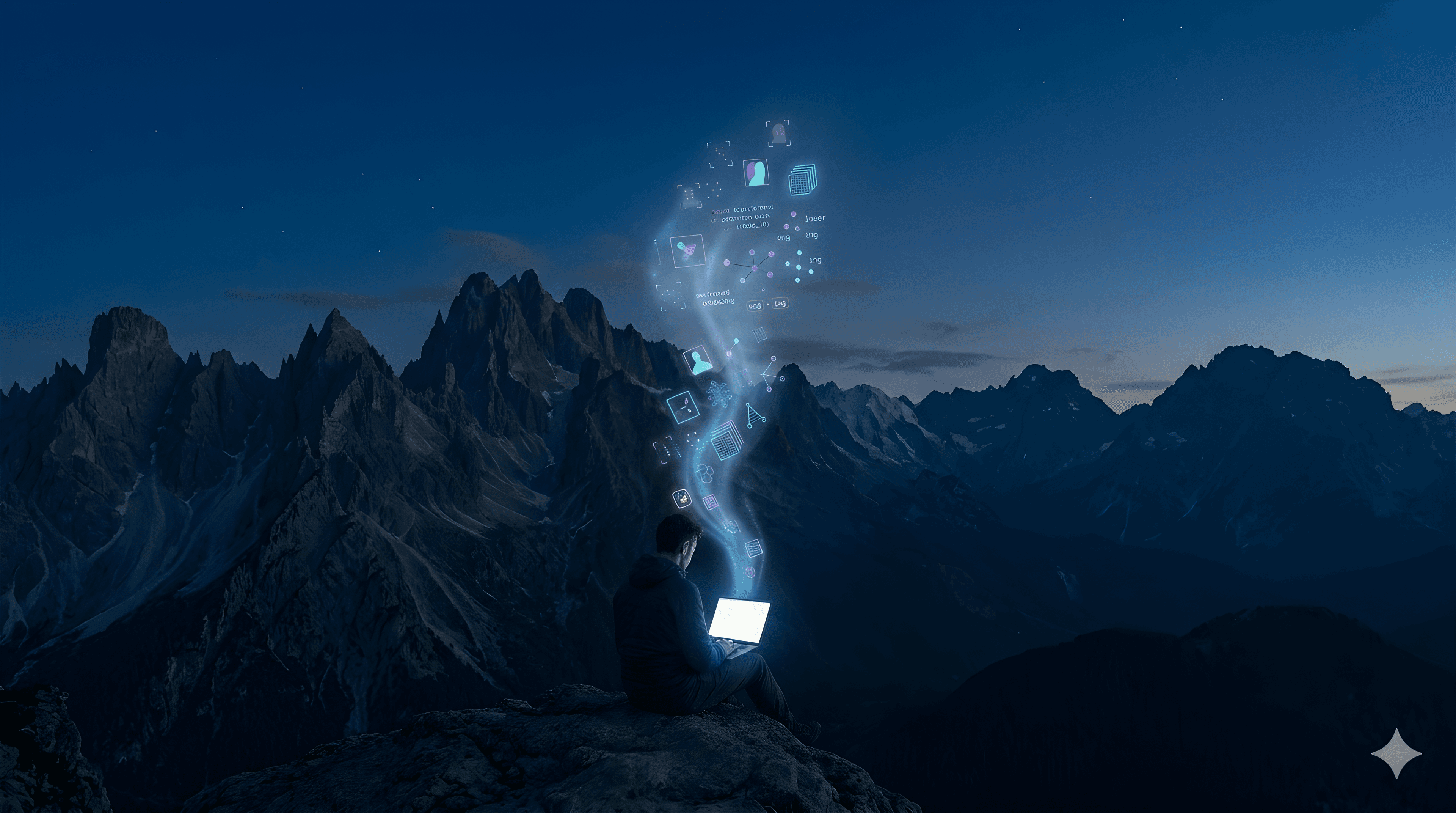 Portfolio hero background, dark theme