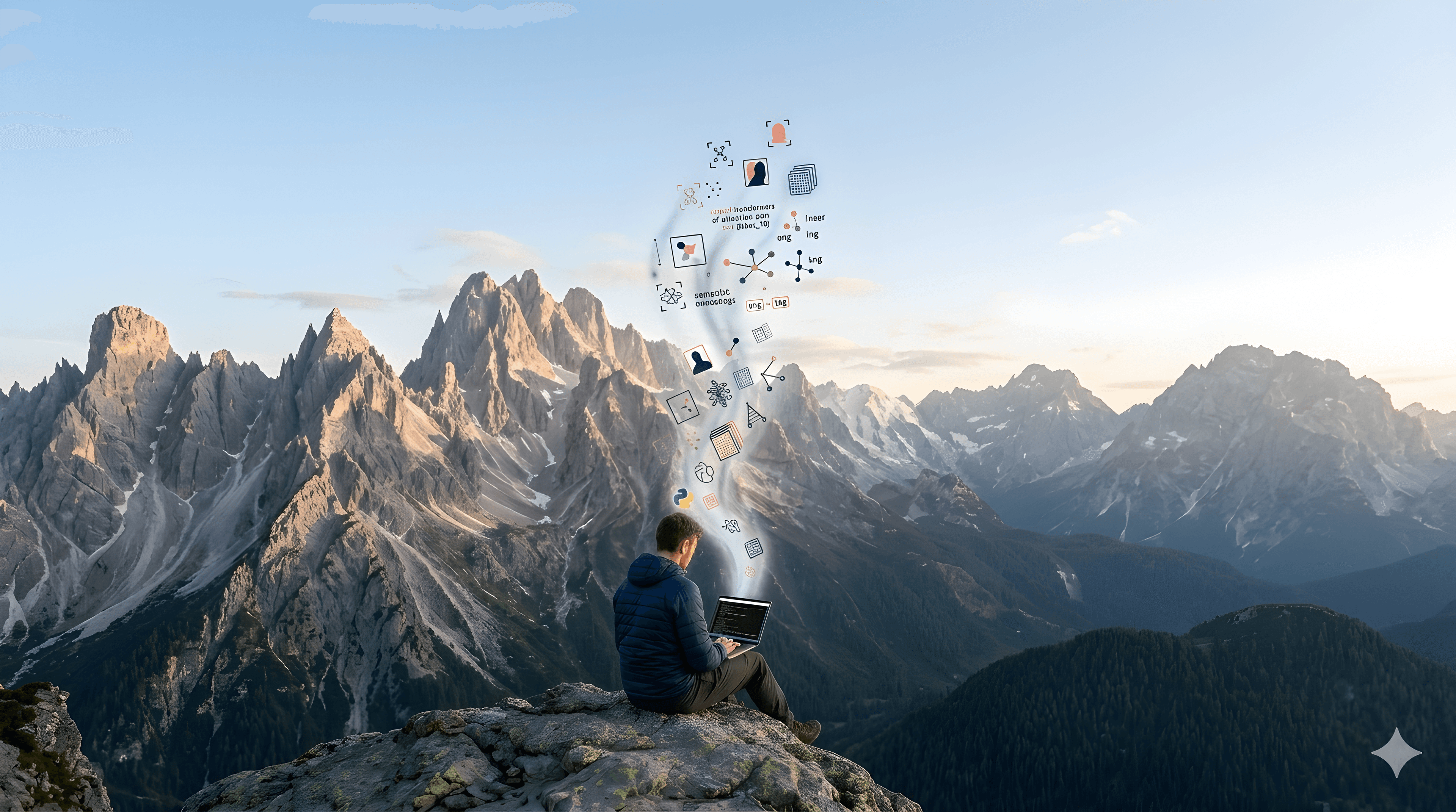 Portfolio hero background, light theme